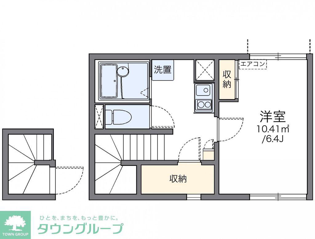 レオネクストダイヤキッズ A(1K/2階)の間取り写真