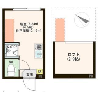 CRAISE (ワンルーム/2階)の間取り写真