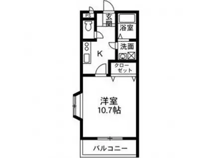 EST VIALE (1K/2階)の間取り写真