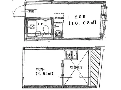 アーバンプレイス方南町(ワンルーム/2階)の間取り写真