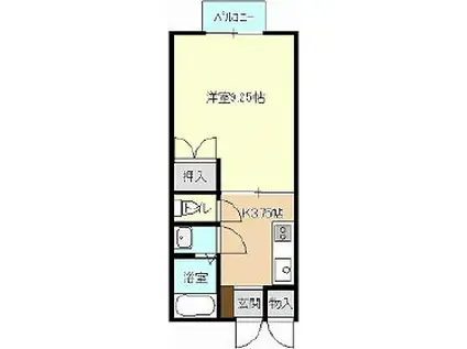 コーポサイトウA(1K/2階)の間取り写真