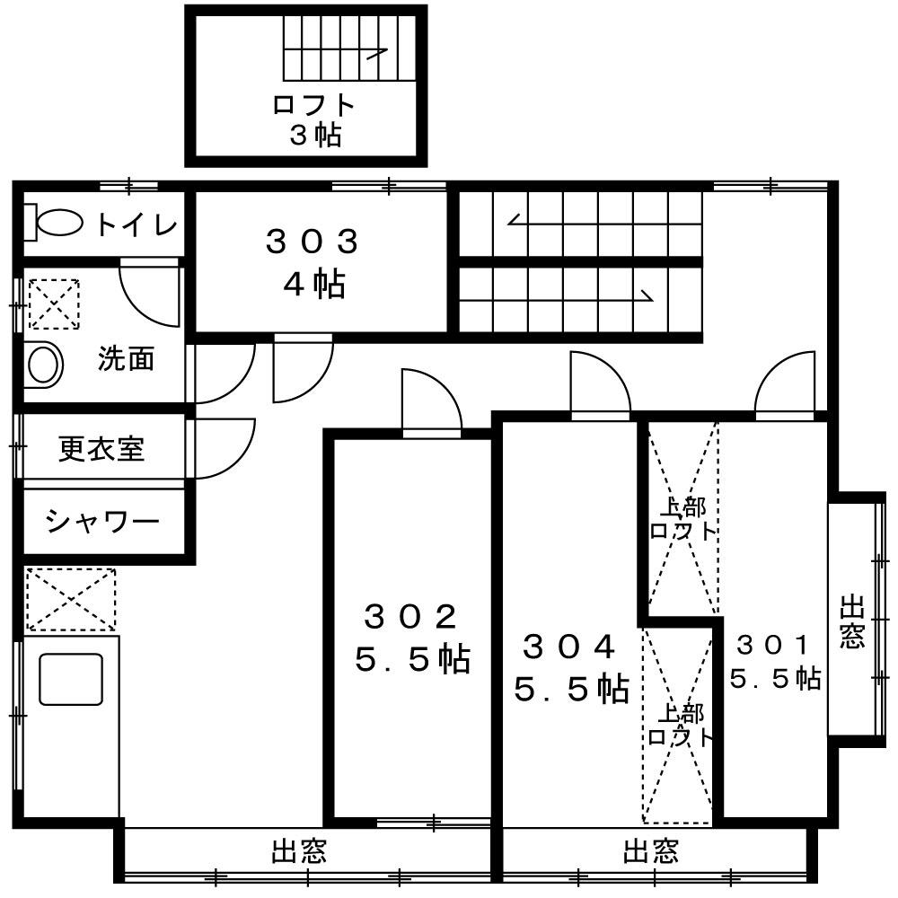荒川遊園NKビル302(ワンルーム/3階)の間取り写真