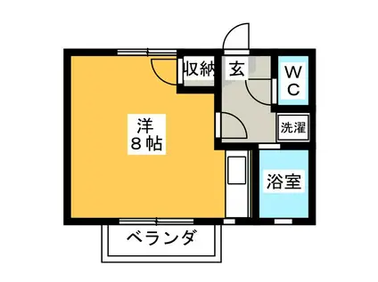 MEZON SAKI(ワンルーム/1階)の間取り写真