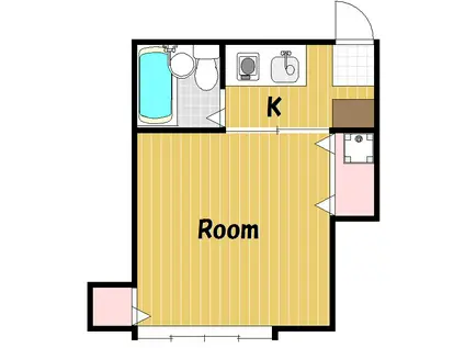 MOANA(1K/2階)の間取り写真