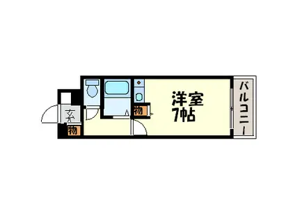プライムコート武庫之荘(ワンルーム/5階)の間取り写真