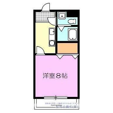 カーサハマ(1K/3階)の間取り写真