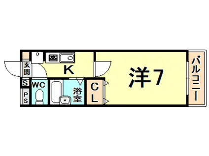 ステラハウス20(1K/1階)の間取り写真