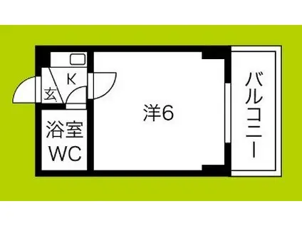 ルネッサンス新梅田ビル(1K/4階)の間取り写真