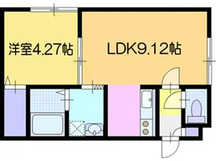 MAISON MK SAIWAI(1DK/2階)の間取り写真