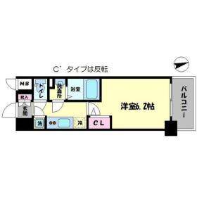 エスリード南堀江レジデンス(1K/11階)の間取り写真