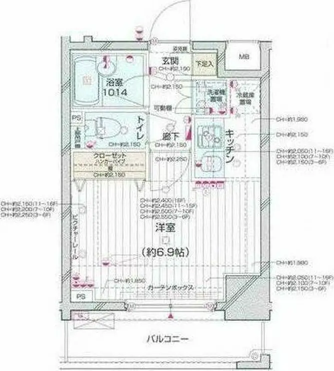 パレステュディオ新宿都庁前 6階階 間取り