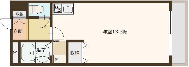THE CITY大津(ワンルーム/1階)の間取り写真