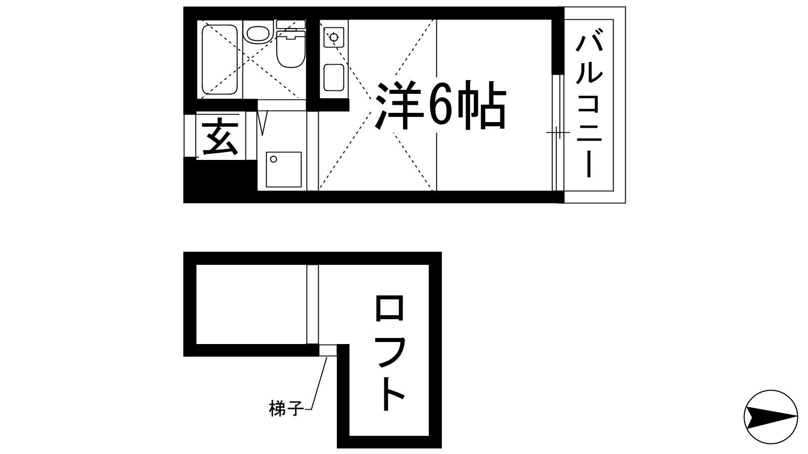 メゾンサクラ14(ワンルーム/1階)の間取り写真