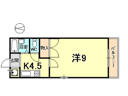 メゾン小百合園(1K/1階)の間取り写真