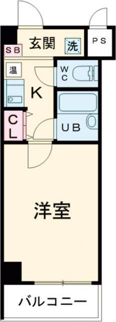 マリオン屋島東(1K/3階)の間取り写真
