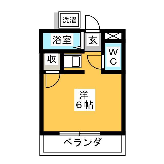 ハイツ加藤(ワンルーム/2階)の間取り写真