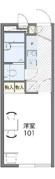 レオパレス並木パーク 1階階 間取り