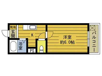 B-LINK MIYAZAKI(1K/3階)の間取り写真