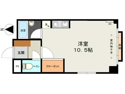 グレーシー野々市(ワンルーム/4階)の間取り写真