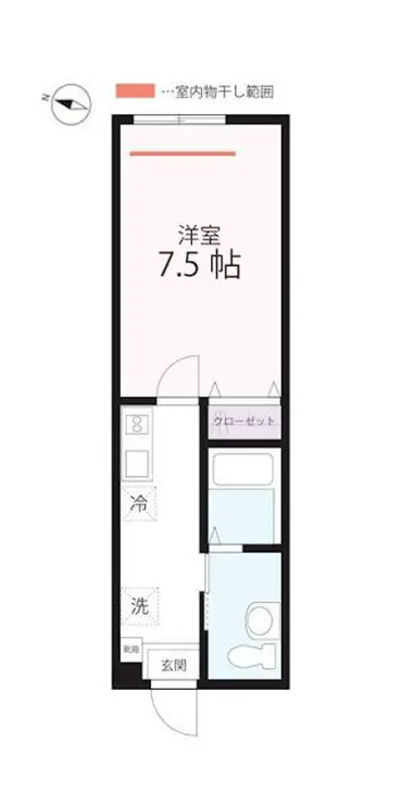 レオパレスフォーチュン 2階階 間取り