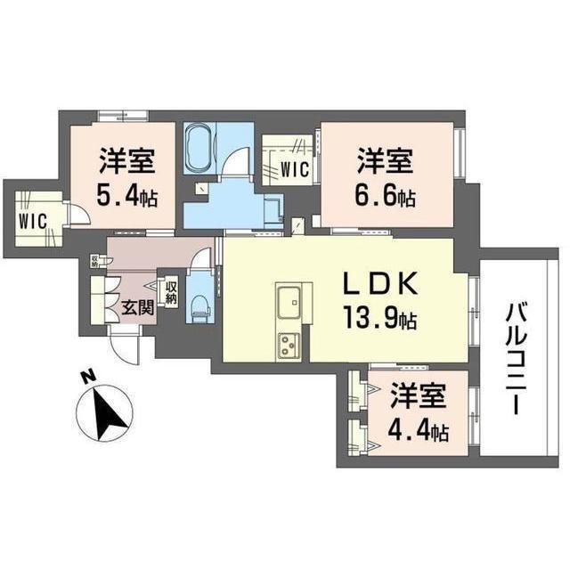 ピノ・グリナージュ(3LDK/2階)の間取り写真