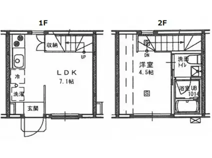 87Gラセッテ(1LDK/1階)の間取り写真