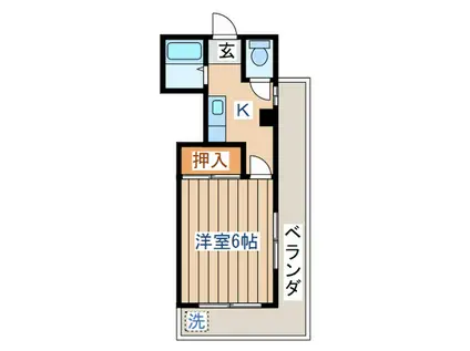 ロータリーハイツ(1K/3階)の間取り写真
