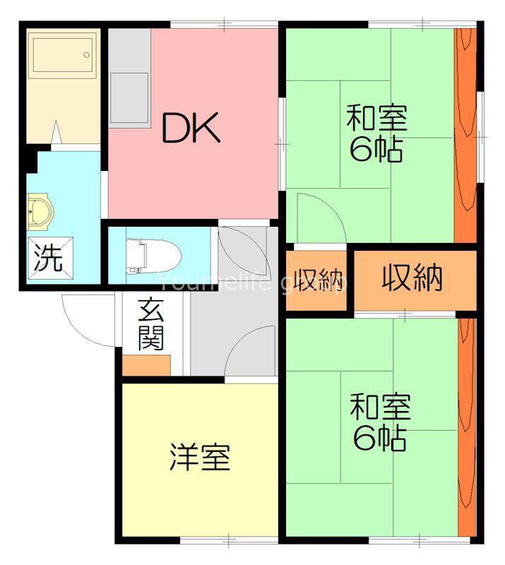メゾンKS(3DK/2階)の間取り写真