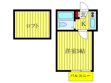 セドルハイム王子(ワンルーム/2階)の間取り写真