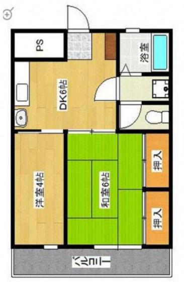 エスティード光南(2DK/3階)の間取り写真