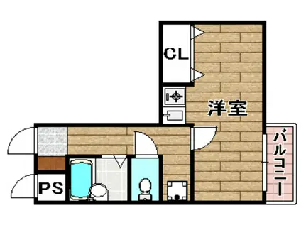 レジデンスSHIII(1K/3階)の間取り写真