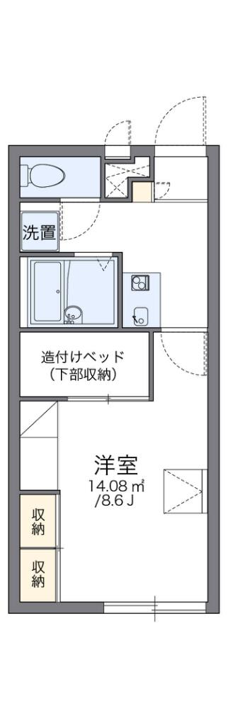 レオパレスパストラルA(1K/1階)の間取り写真