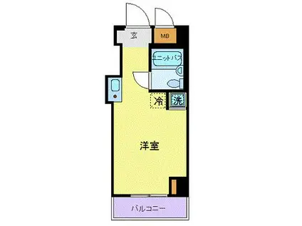 メインステージ新丸子駅前(ワンルーム/3階)の間取り写真