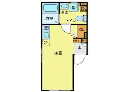 KOUSOU秋葉原(ワンルーム/1階)の間取り写真