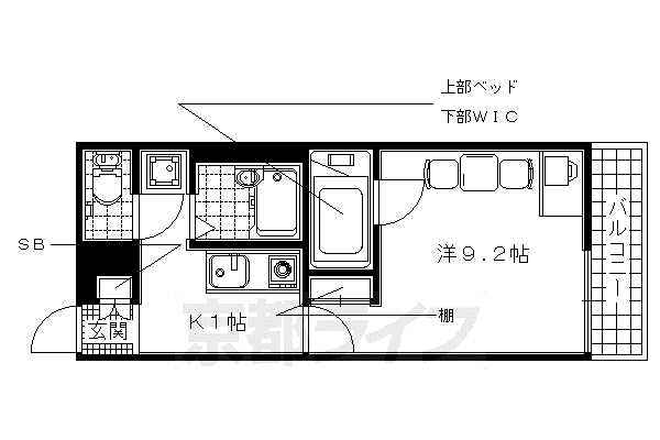 レオパレスラ グラシューズ(1K/3階)の間取り写真