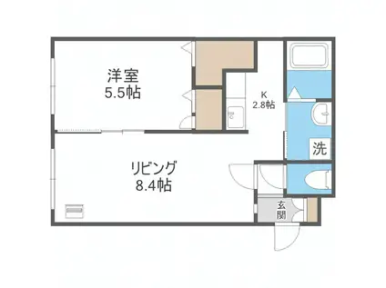 グランメール本郷通(1LDK/3階)の間取り写真