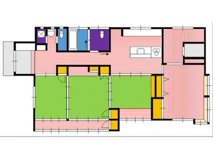 ハウスひまわり(5LDK/1階)の間取り写真