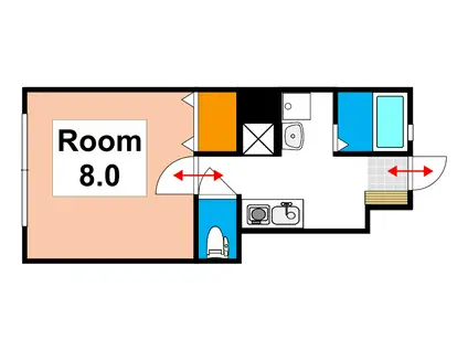セッテ平井(1K/1階)の間取り写真