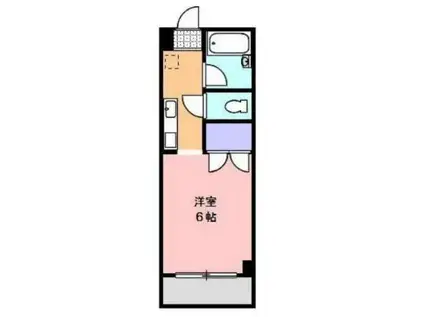 カレッジ三共 パートI(1K/2階)の間取り写真