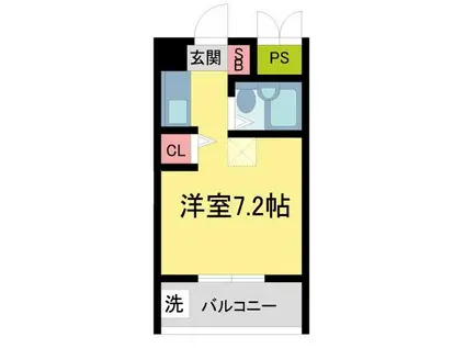 ラファエラ鳴尾II(ワンルーム/1階)の間取り写真