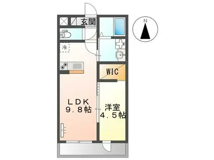 グランベルハウス(1LDK/1階)の間取り写真