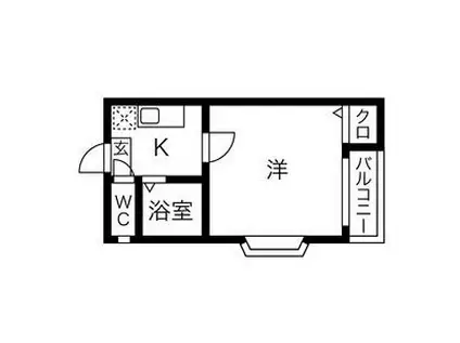 アミティエ喜多山(1K/2階)の間取り写真