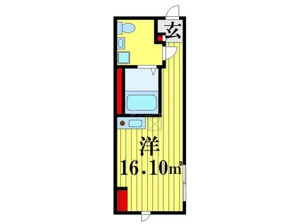 WILLE NISHIARAI II(ワンルーム/1階)の間取り写真