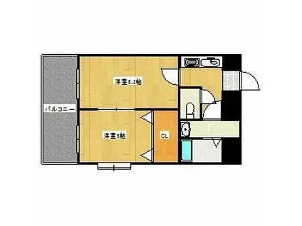 HAMIEL KOKURA(1LDK/11階)の間取り写真