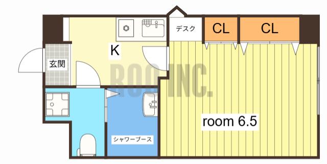 ベルトピア飾磨(1K/5階)の間取り写真