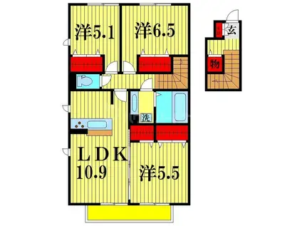 ルーチェ(3LDK/2階)の間取り写真