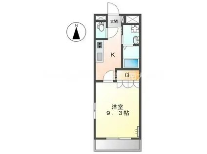 ルミナスステージ(1K/2階)の間取り写真