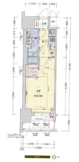 プレサンスNAGOYAファスト(1K/4階)の間取り写真