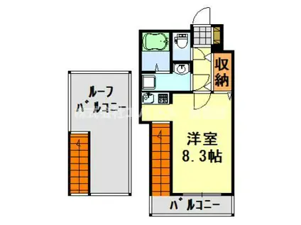 グランデュールSOGA(ワンルーム/4階)の間取り写真