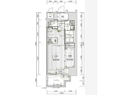 グランフォーレ久留米駅プレミア(1LDK/14階)の間取り写真